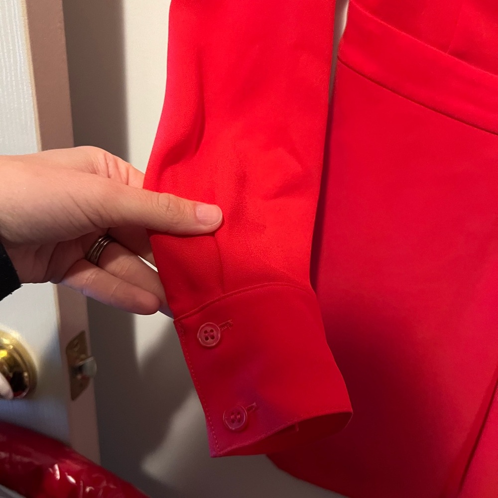 *FLASH SALE*BCBGMAXAZRIA red romper size XS - Picture 5 of 10